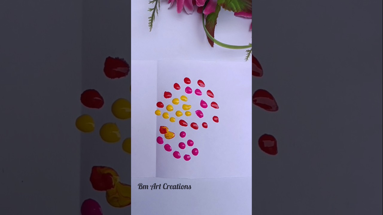 Try thi! 😮 Easy Butterfly painting from dots💡 #shorts #youtubeshorts #painting #art #creative #diy
