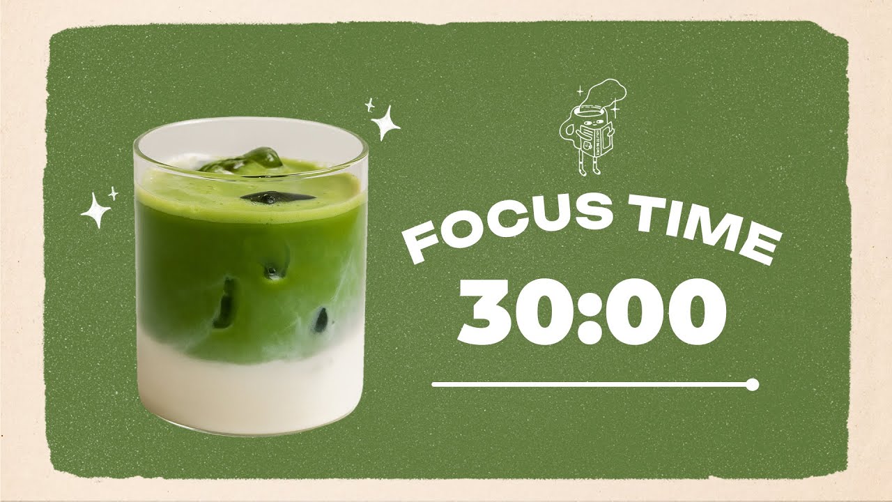 🍵 Study with Me | Matcha Latte Focus Session | 30/10 Pomodoro | Focusing Lofi | 2 Hour Productivity