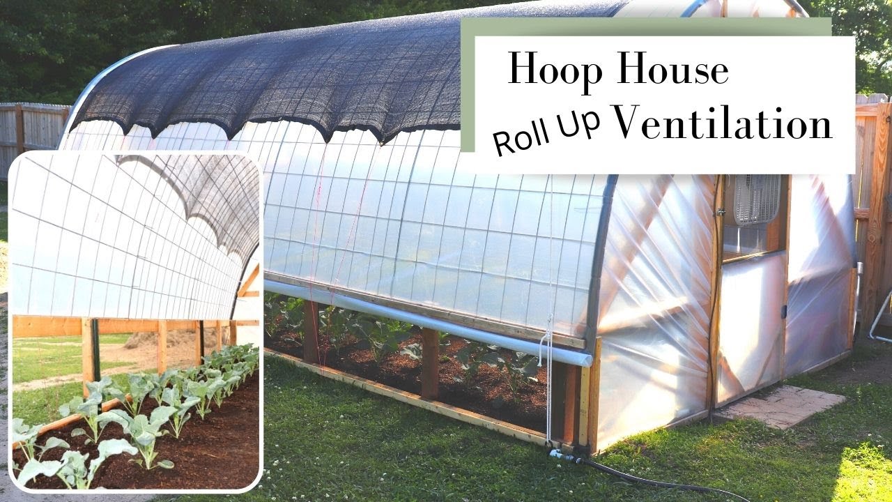 Hoop House Ventilation || Easy Roll Up Sides || How We Did It!