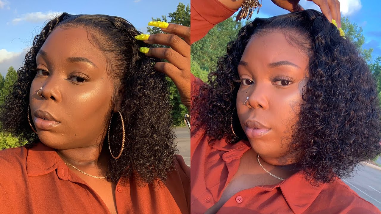 AFFORDABLE CURLY FRONTAL BOB | PERFECT FOR THE SUMMER | Hj Weave Beauty