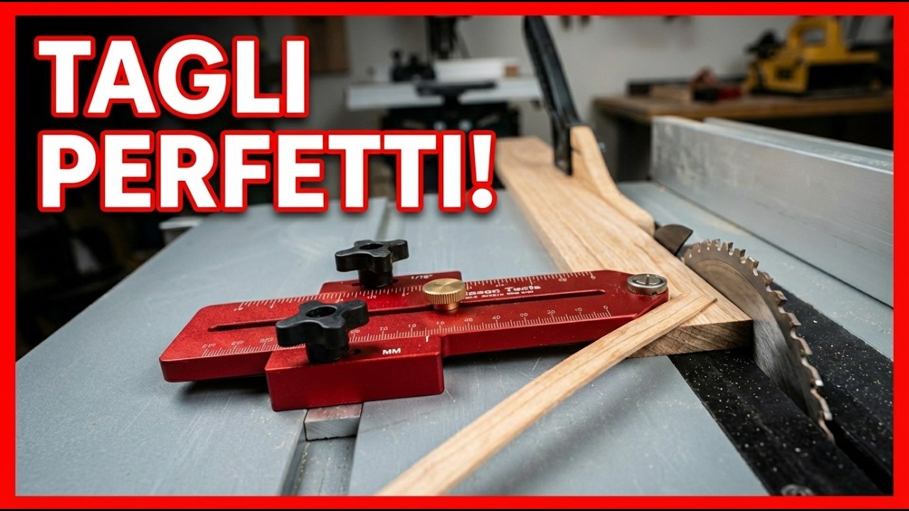 Come fare tagli sottili perfetti al banco sega in sicurezza con questo jig #faidate #banggood