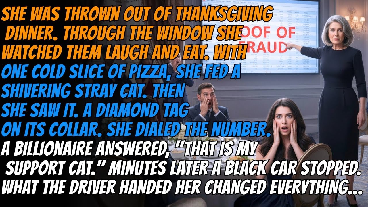 She Was Kicked Out Of Thanksgiving Dinner. She Shared One Slice Of Pizza With A Stray Cat And Then…