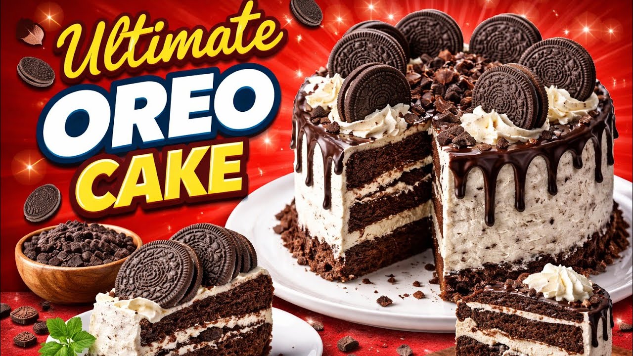3-Ingredient Oreo Cake! tutorial #Shorts