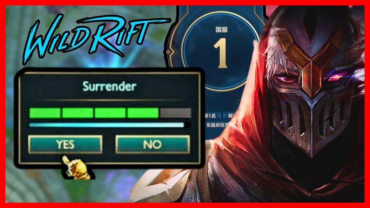 TOP 1 ZED MAKES CHALLENGERS SURRENDER IN 5 MINUTES - Challenger China