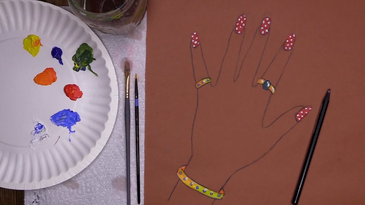 Painted acrylic nails - Virtual McArt