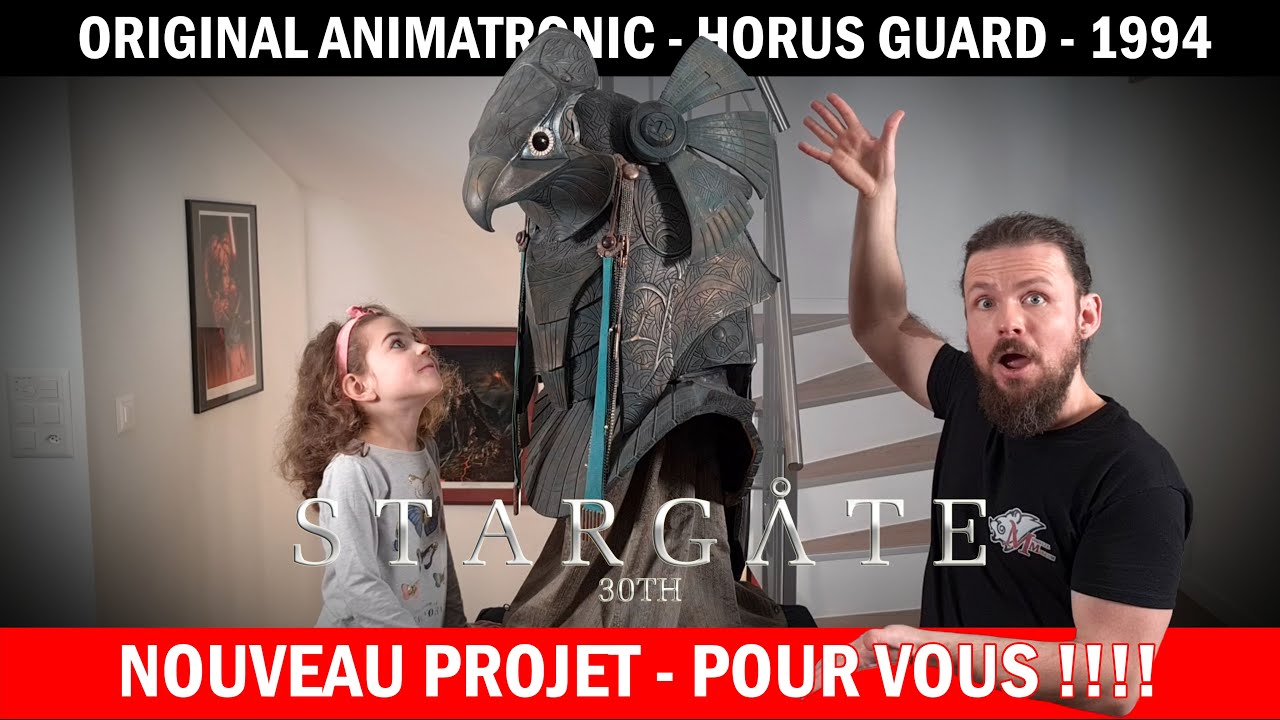 Le véritable original animatronic Horus Guard Helmet de STARGATE et il est pour VOUS !!!