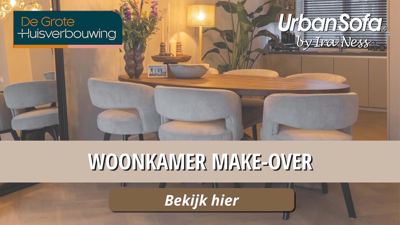 UrbanSofa | Eindresultaat make-over met onze Milan Hoekbank en Lois eetkamerstoelen | S8.12