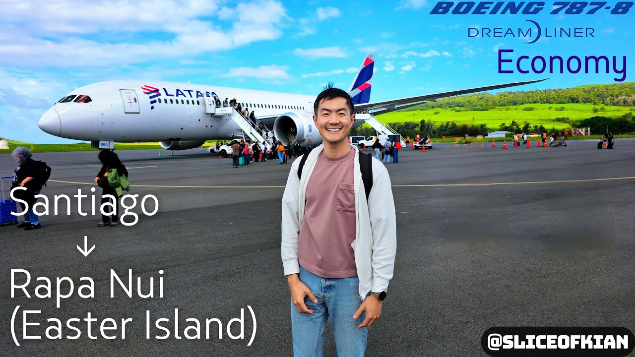 🗿Flying LATAM Economy to Rapa Nui (Easter Island) 🌺 Boeing 787-8 ✈️ LA843 Full Flight Experience