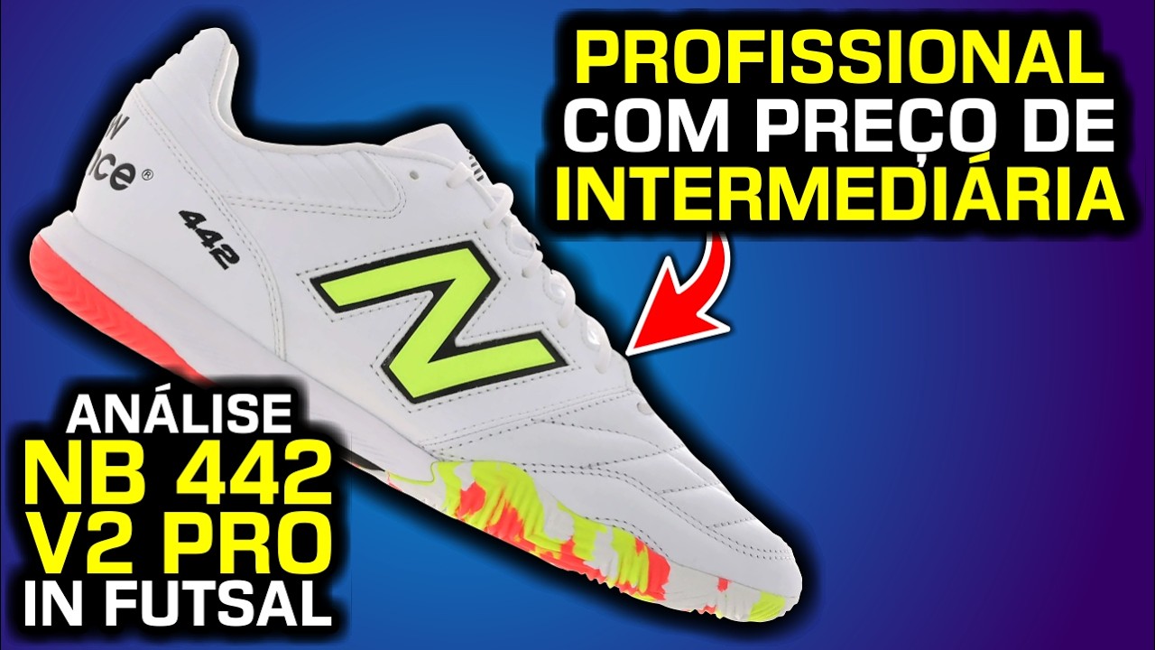 Tem muito POTENCIAL 🔥 - Análise chuteira futsal New Balance 442 V2 Pro IN