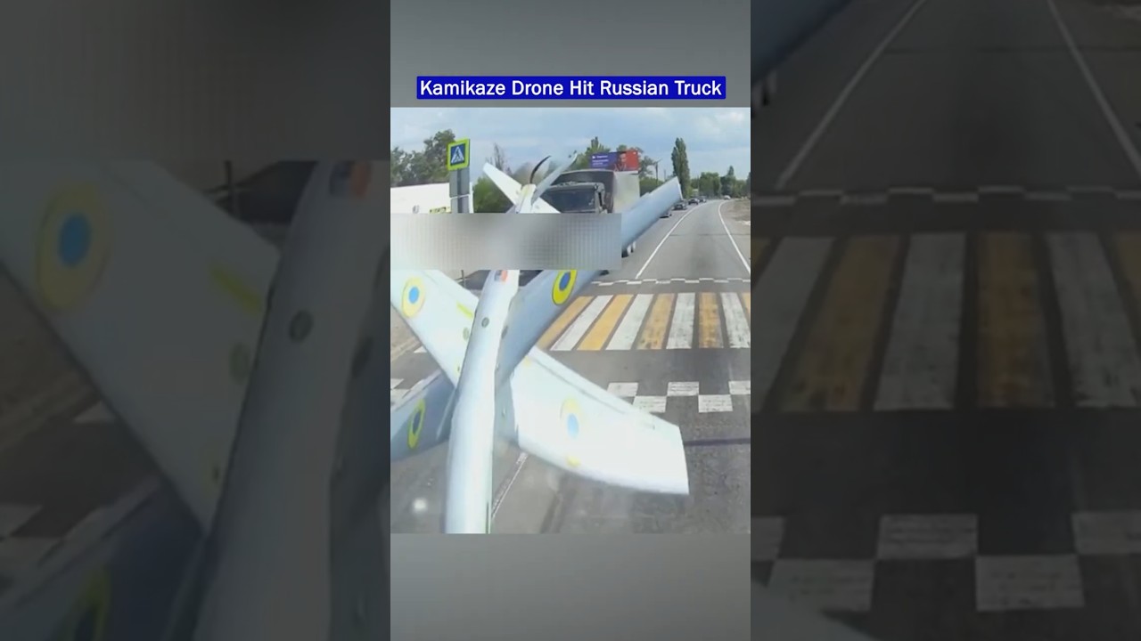 RAM 2X Loitering Munition Hit Russian Truck Carrying Tank!