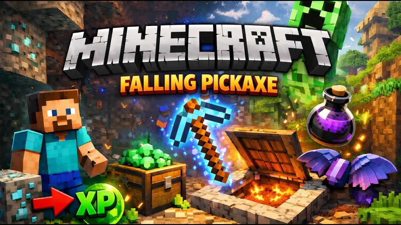 Falling Pickaxe Command Fun Gameplay
