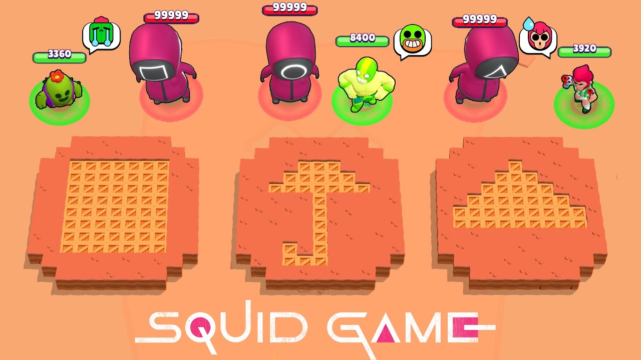 All Brawlers in SQUID GAME (Round 2) ☠️ TOP 500 FUNNIEST MOMENTS BRAWL STARS ep.446