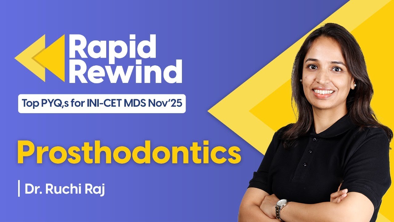 Top Prosthodontics PYQs INICET MDS Nov 2025 | Most Important Questions | Dr. Ruchi Raj