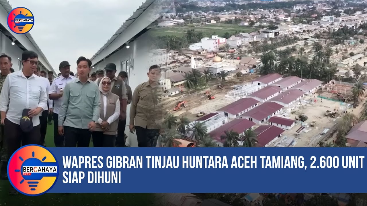 Wapres Gibran Tinjau Huntara Aceh Tamiang, 2.600 Unit Siap Dihuni