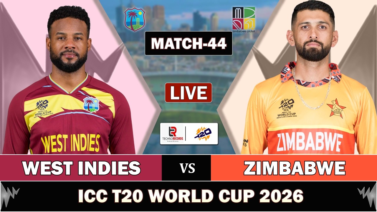 ZIMBABWE vs WEST INDIES T20 WORLD CUP 2026 MATCH 44 | WI vs ZIM LIVE CRICKET MATCH | ZIM BATTING