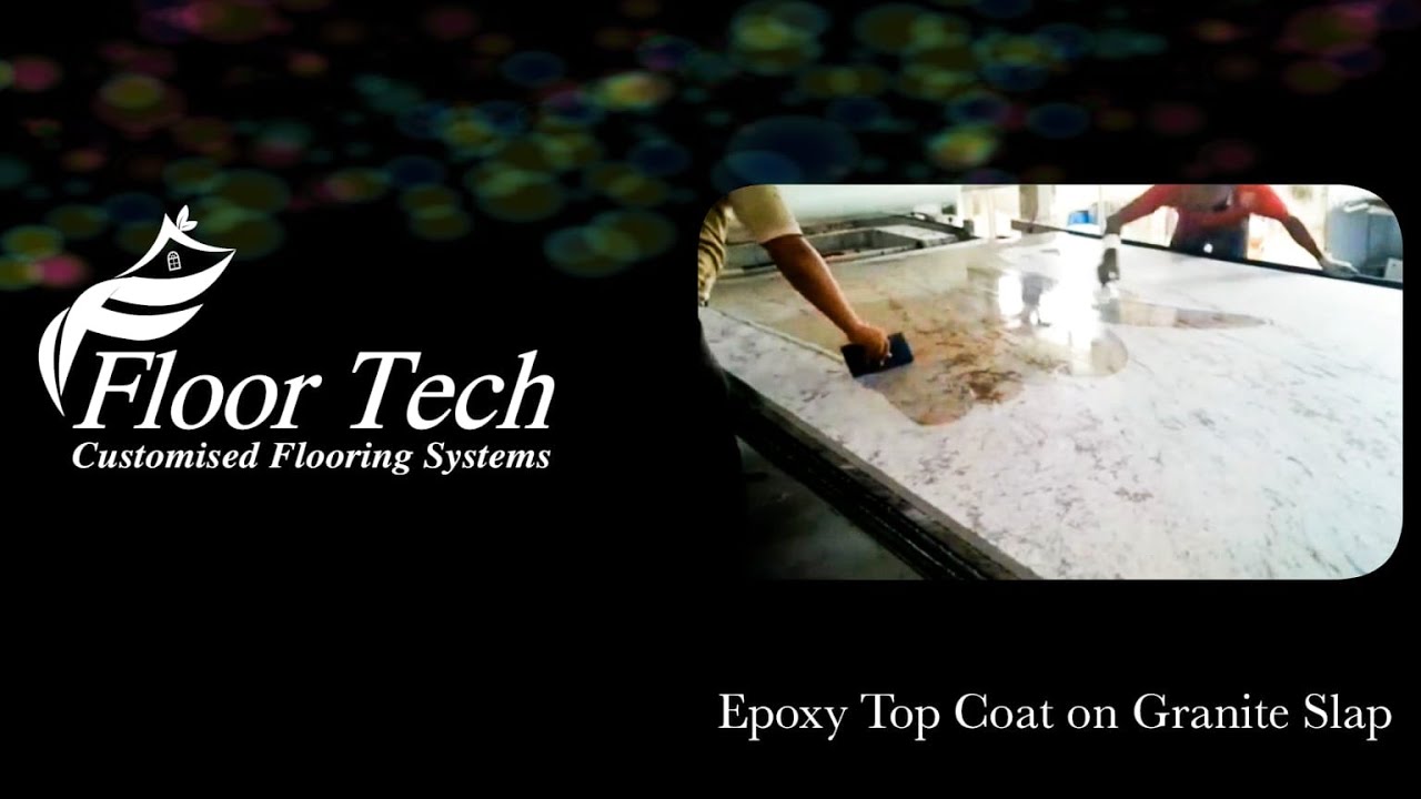 Epoxy Top Coat on Granite Slap
