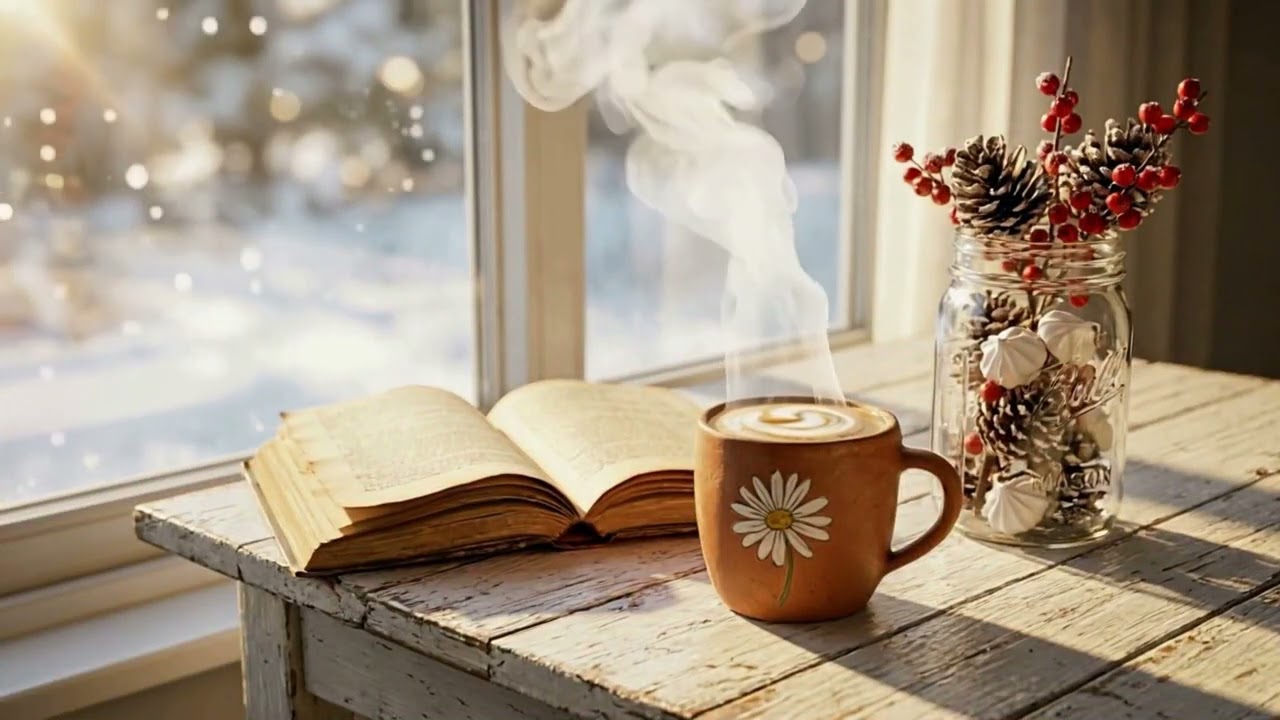 ❄️ Winter Jazz ASMR • Slow Coffee Shop Vibes for Study & Sleep 📚☕