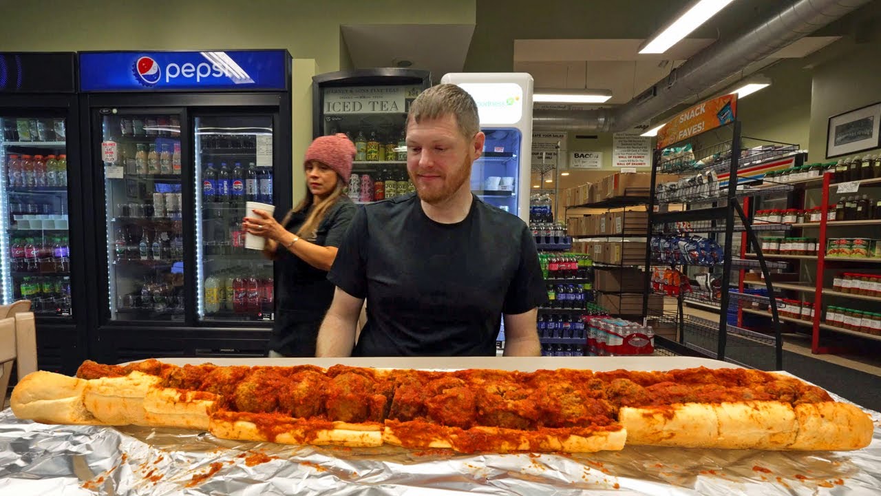THE BIGGEST MEATBALL SUB I HAVE ATTEMPTED PAYS $50 TO WIN