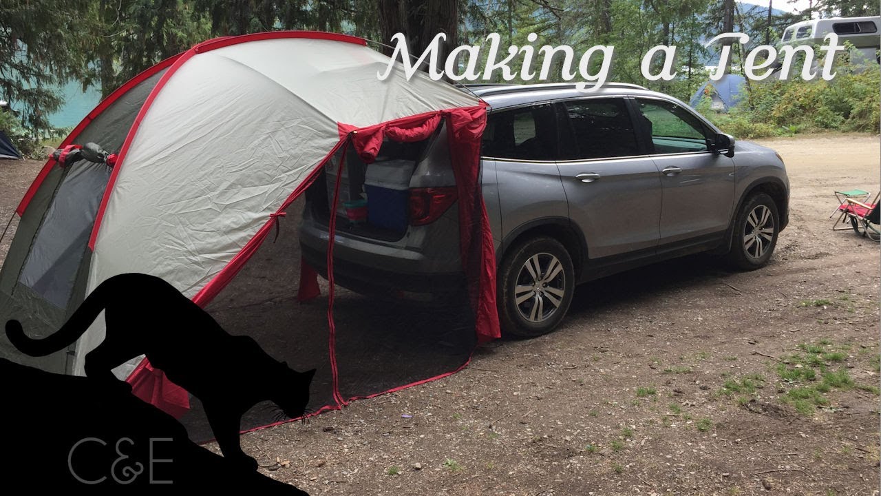 How we made a DIY Tent for the Back of Our Honda Pilot