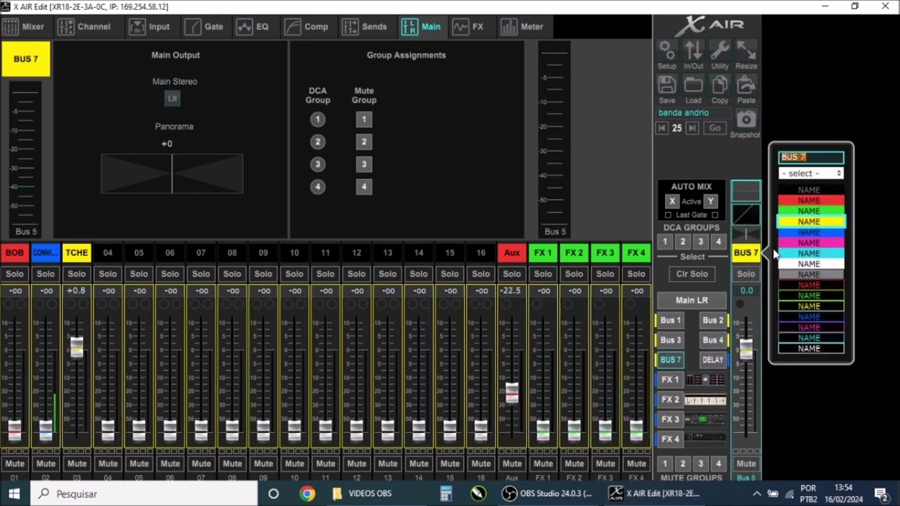 COMO FAZER DELAY NOS AUXILIARES DA BEHRINFER XR18