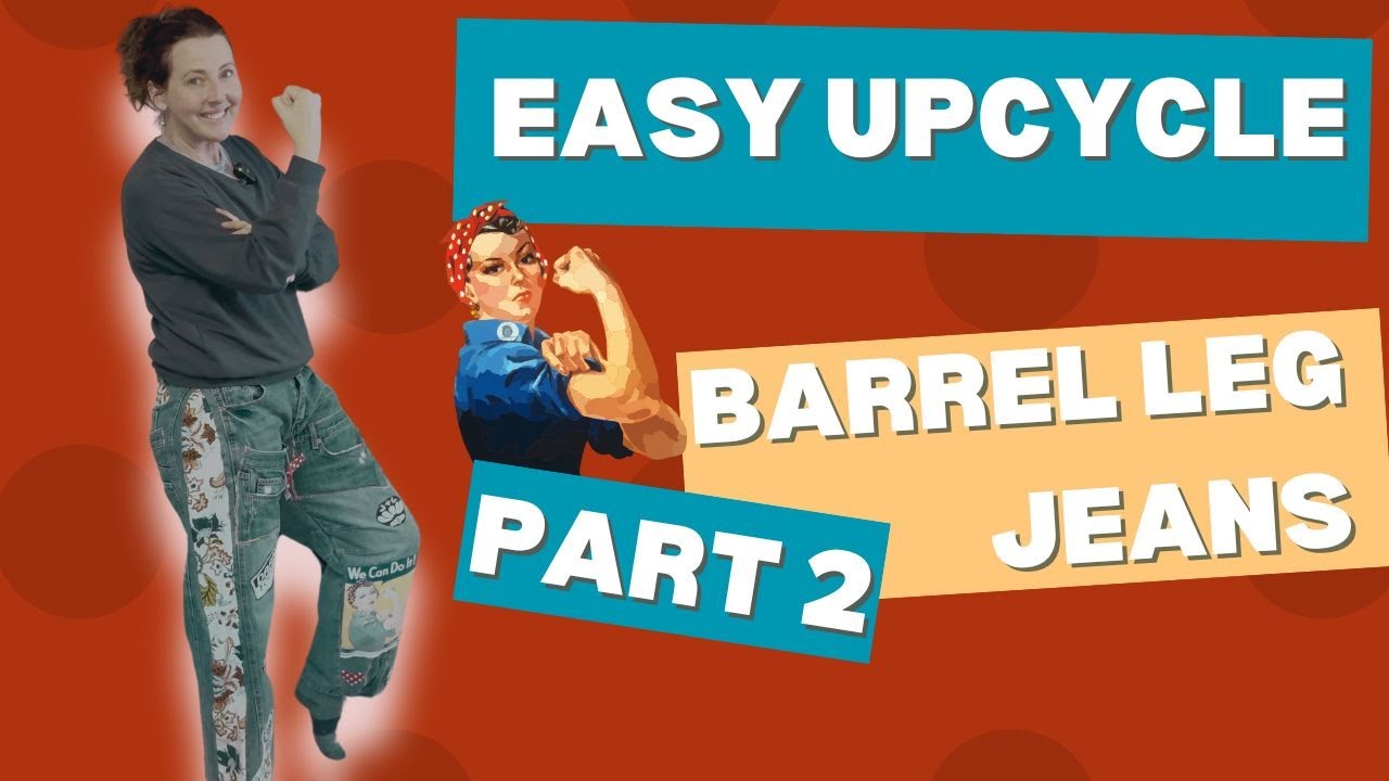 DIY Barrel Leg Jeans Upcycle Part 2 + Sewing Confidence with a Powerful Message 💪🏽