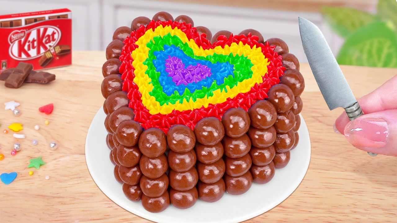 💝Happy Valentine's Day Chocolate Cake🎂Miniature Homemade Heart Cake Recipe⭐Tana Mini Cakes