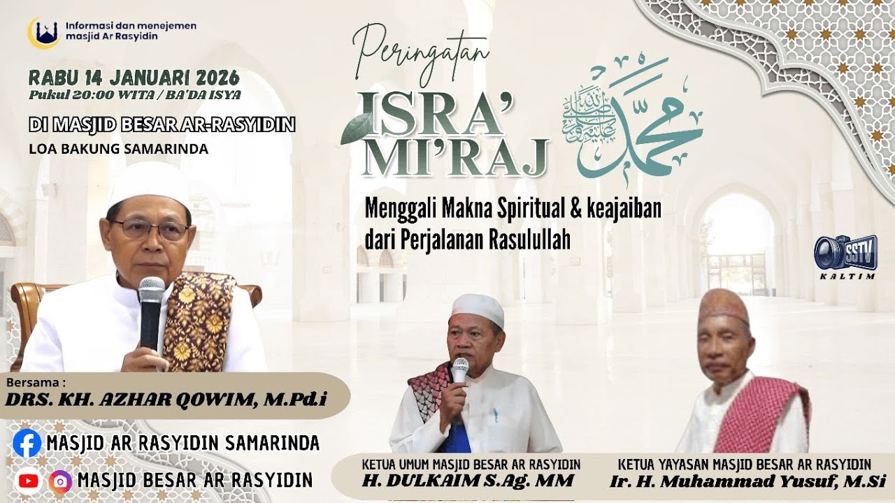 Peringatan Isra Mi'raj di Masjid besar Ar Rasyidin loa bakung Samarinda