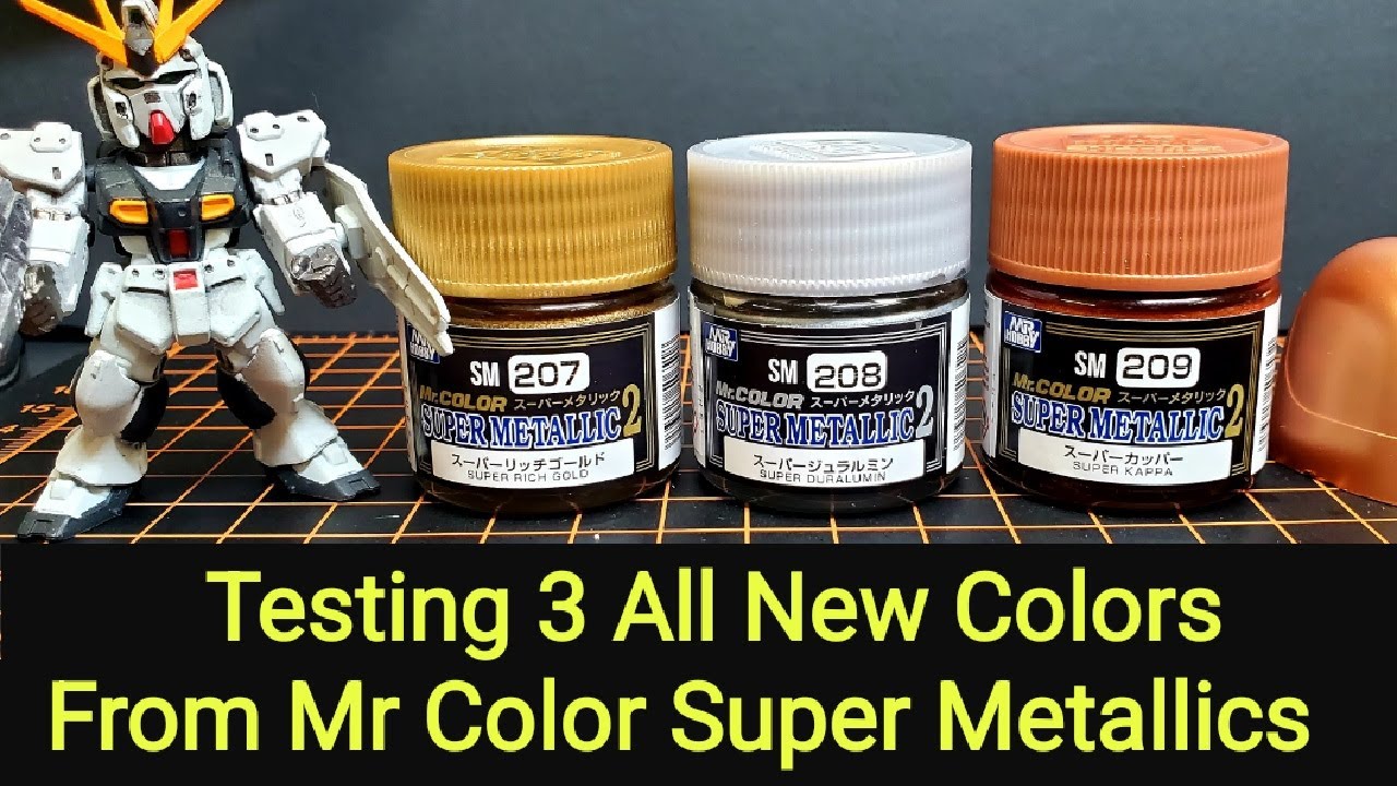 Testing 3 All New Mr. Color Super Metallic Paints - Very Nice Colors