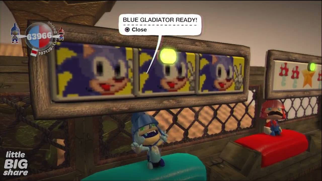 Mario vs. Sonic - Arena - (LBW2) Crown Winner - LittleBigPlanet