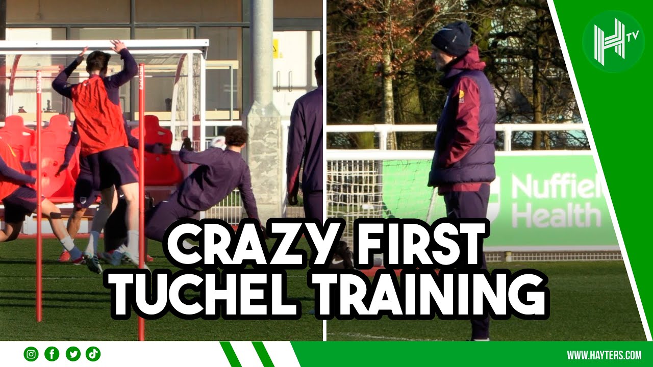 TOTAL CARNAGE in Thomas Tuchel's first England open training session!