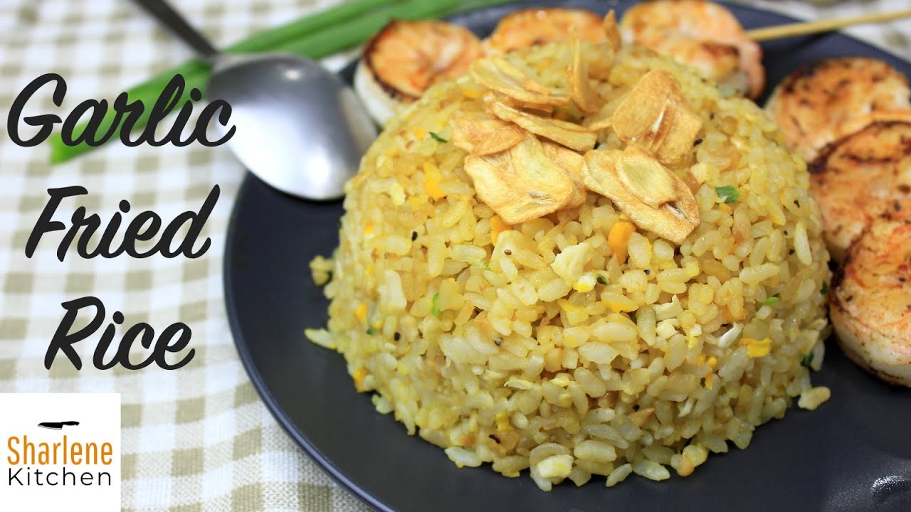 SUPER TASTY !!! Garlic Fried Rice | 超美味 !!! 蒜香蛋炒饭 | Sharlene Kitchen