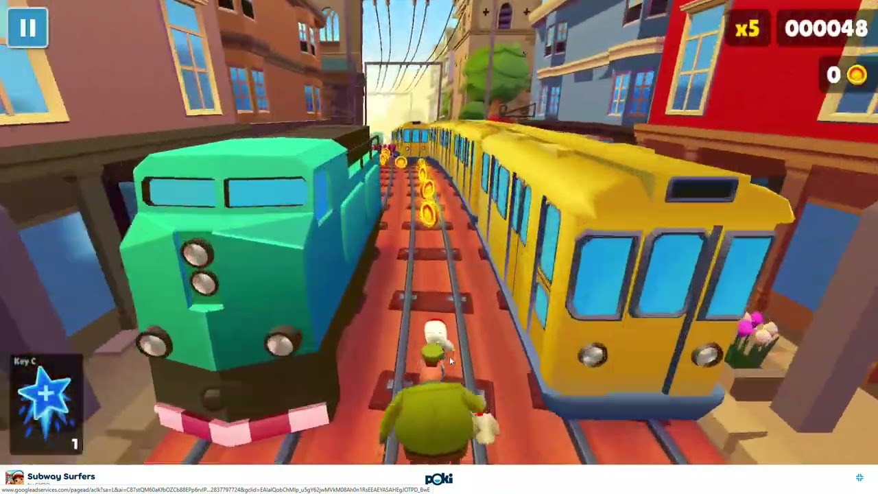 Playing Subway Surfers