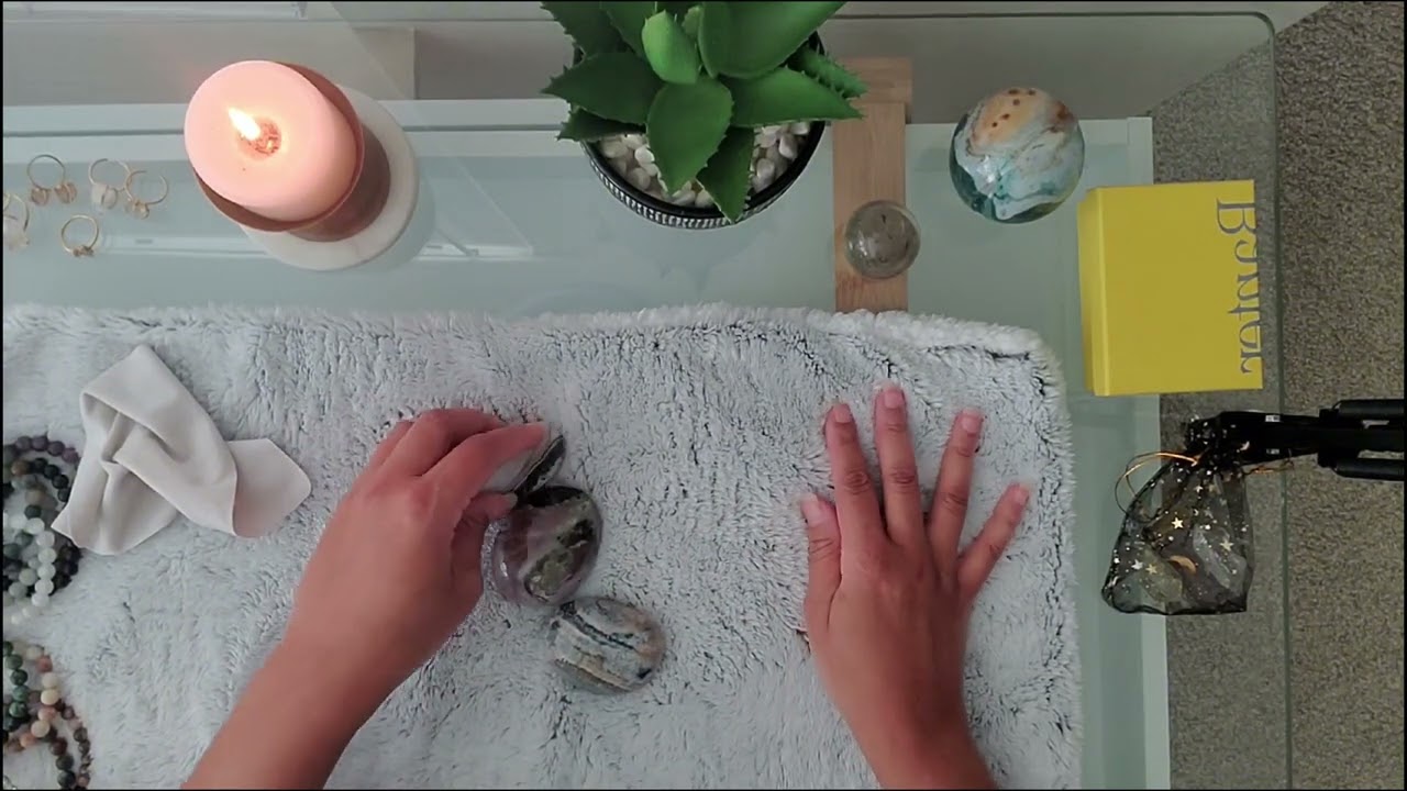Tranquil & Relaxing Touch ASMR:  Gentle Hand Movements & Soothing Sounds with Crystals