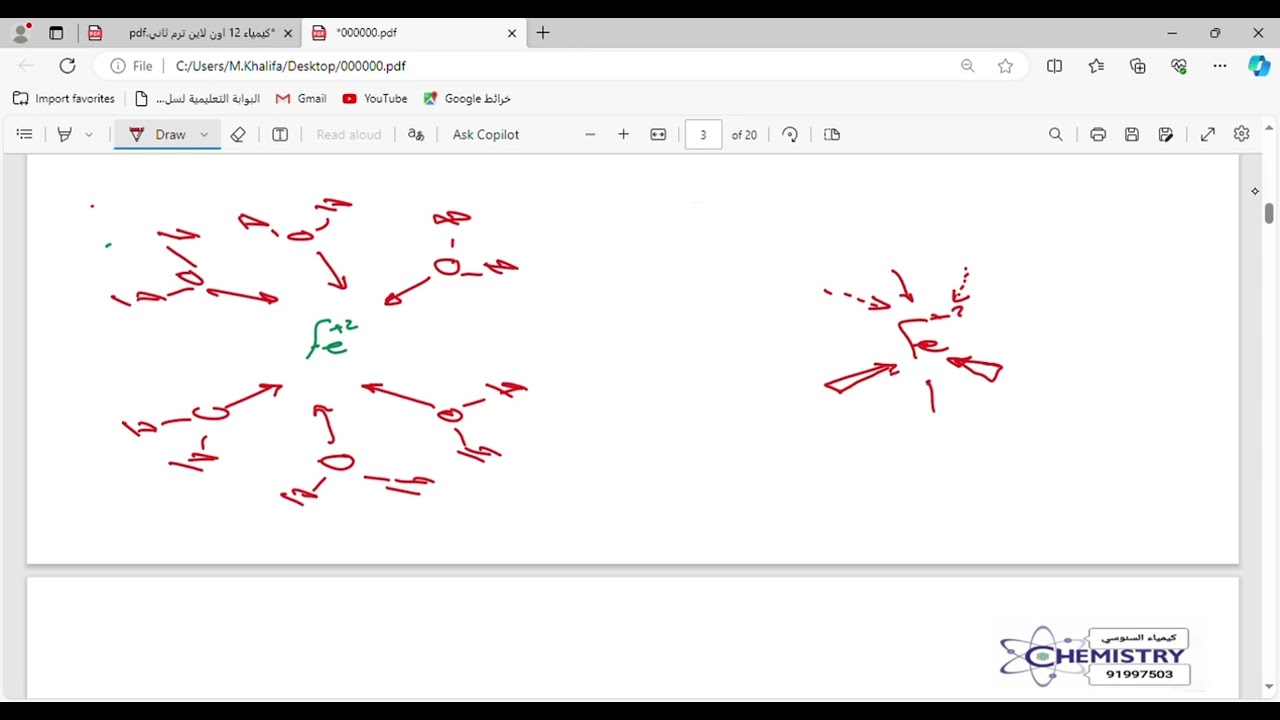 الدرس 5 2 الليجندات وتكوين المعقدات كيمياء 12