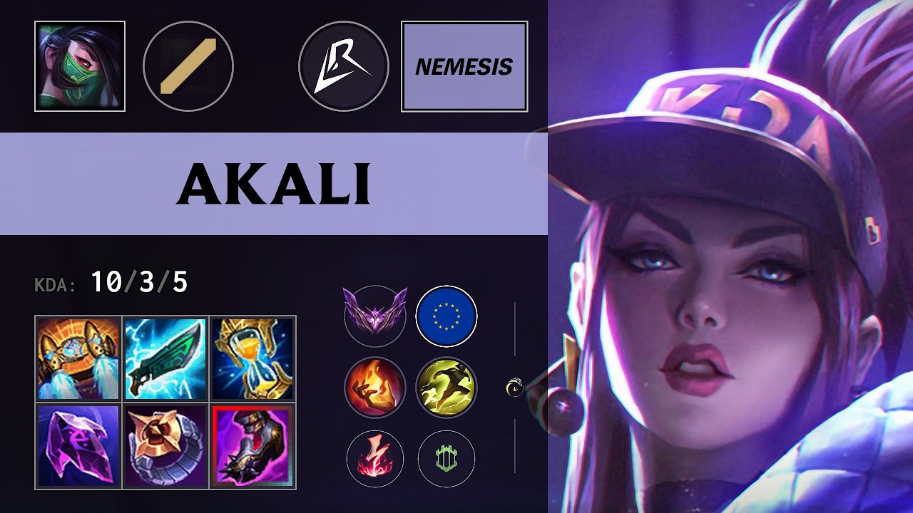 (LR Nemesis) Akali Mid vs Qiyana - EUW Master Patch 26.13
