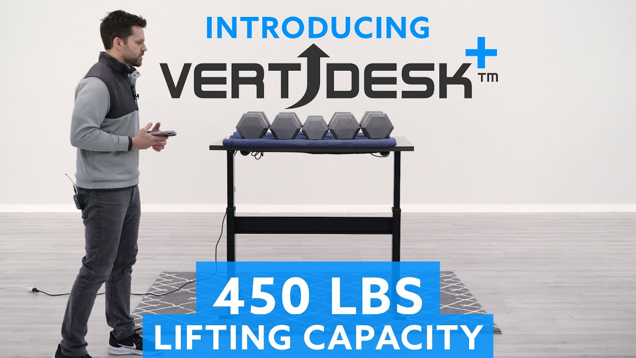 VertDesk v3 Plus Heavy Duty Standing Desk with 450 lbs. Lifting Capacity