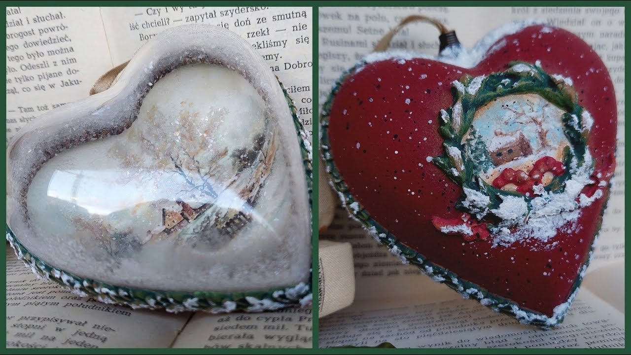 Christmas tree bauble - Winter Landscape Ornament 🎄🎁 Bombka z widoczkiem 🎄🎁 #diy #vintageornaments