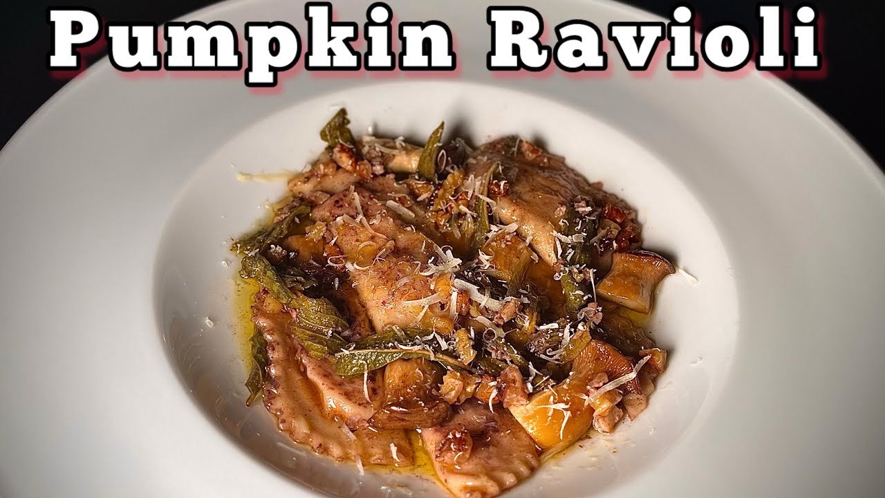 Homemade Pumpkin Ravioli with Sage Butter Sauce
