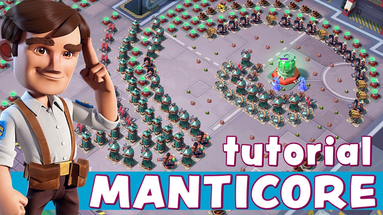 MANTICORE - step by step TUTORIAL 🤓 HOW TO SOLO - BOOM BEACH operation gameplay/attack strategy/tips