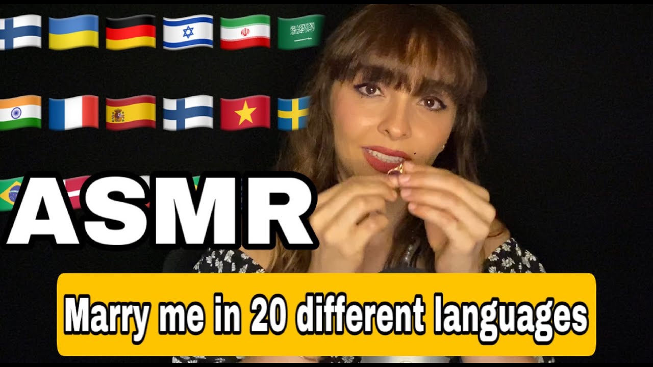ASMR Different Languages 💋 Will You Marry Me 💍 in 20 Different Languages ASMR ❤️