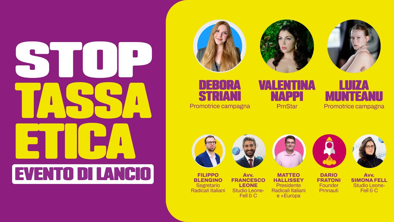 Aboliamo la TASSA ETICA! L'evento a Roma di lancio della Proposta di Legge