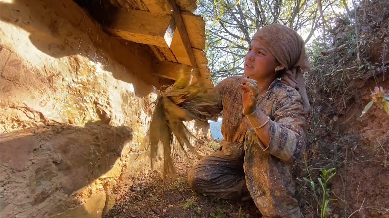 Traditional Village Life | Cleaning & Decorating Home with Mud (Nepal)