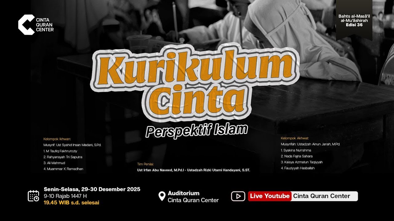 🔴 [LIVE] KURIKULUM CINTA PERSPEKTIF ISLAM | BMM Edisi ke- XXXVI