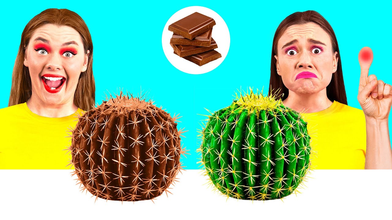 Челлендж. Шоколадная Еда vs Настоящая еда | Смешные Ситуации с Едой c BaRaDa Best