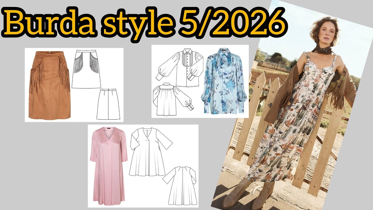 Burda style 5/2026, full preview and complete line drawing 