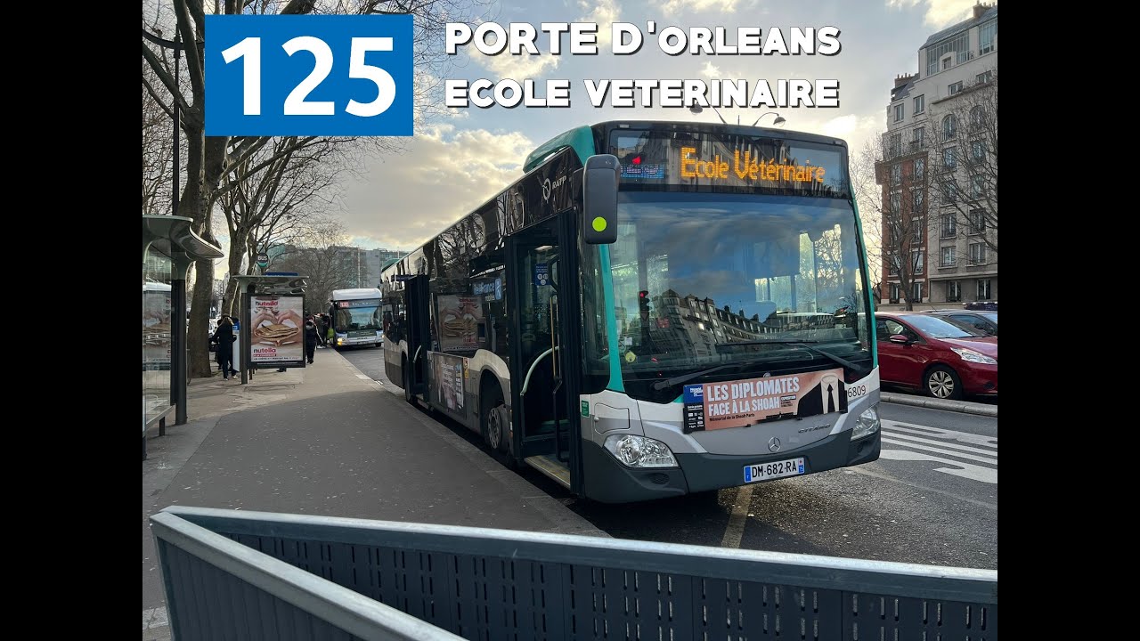 LIGNE 125 RATP | Porte d'Orléans → Ecole Vétérinaire