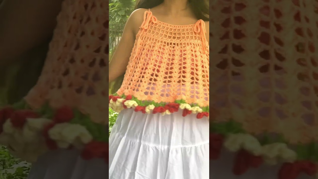My version of the viral bouquet blanket, do you want a tutorial ? #crochet #crochettutorial #viral