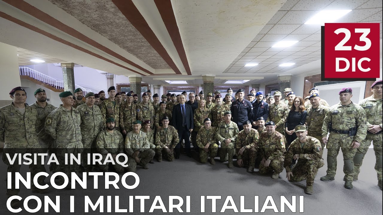 Il Presidente Meloni incontra i militari italiani in missione in Iraq