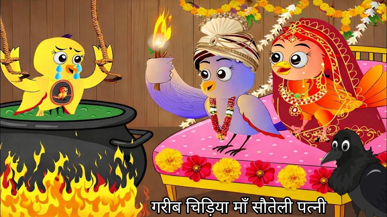 चिड़िया की कहानी | गरीब चिड़िया |बारिश की कहानी | Hindi Moral Story 