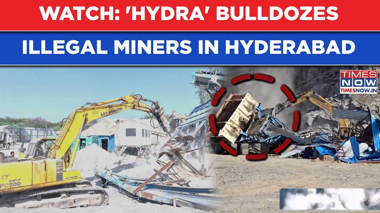 Bulldozers Roll As 'HYDRA' Cracks Down On Illegal Mining: Stone Crushers, RMC Plants Razed | Watch